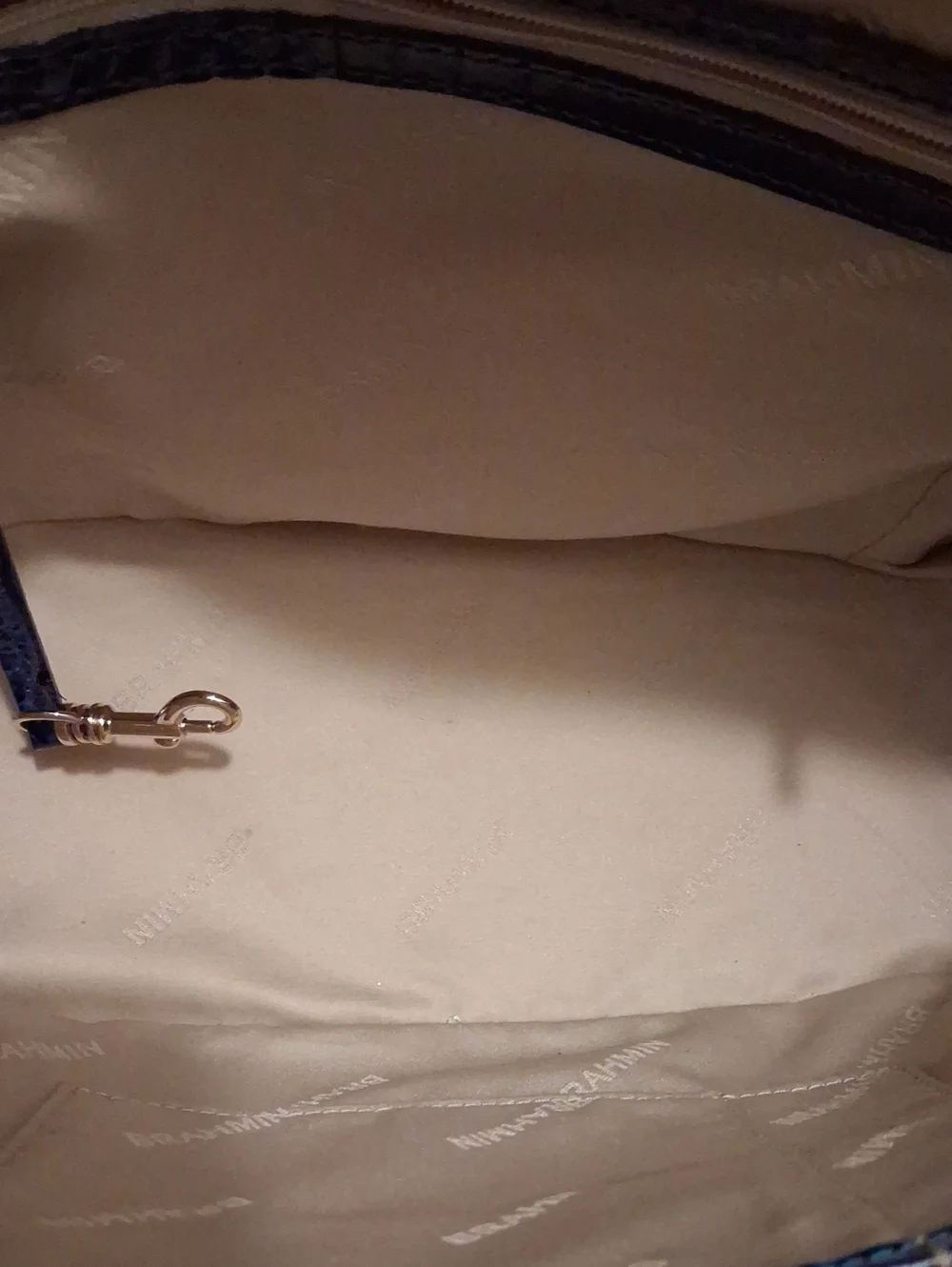 Brahmin Georgina Leather Satchel.deep Blue.12.5 W 9.5h 5.5 D